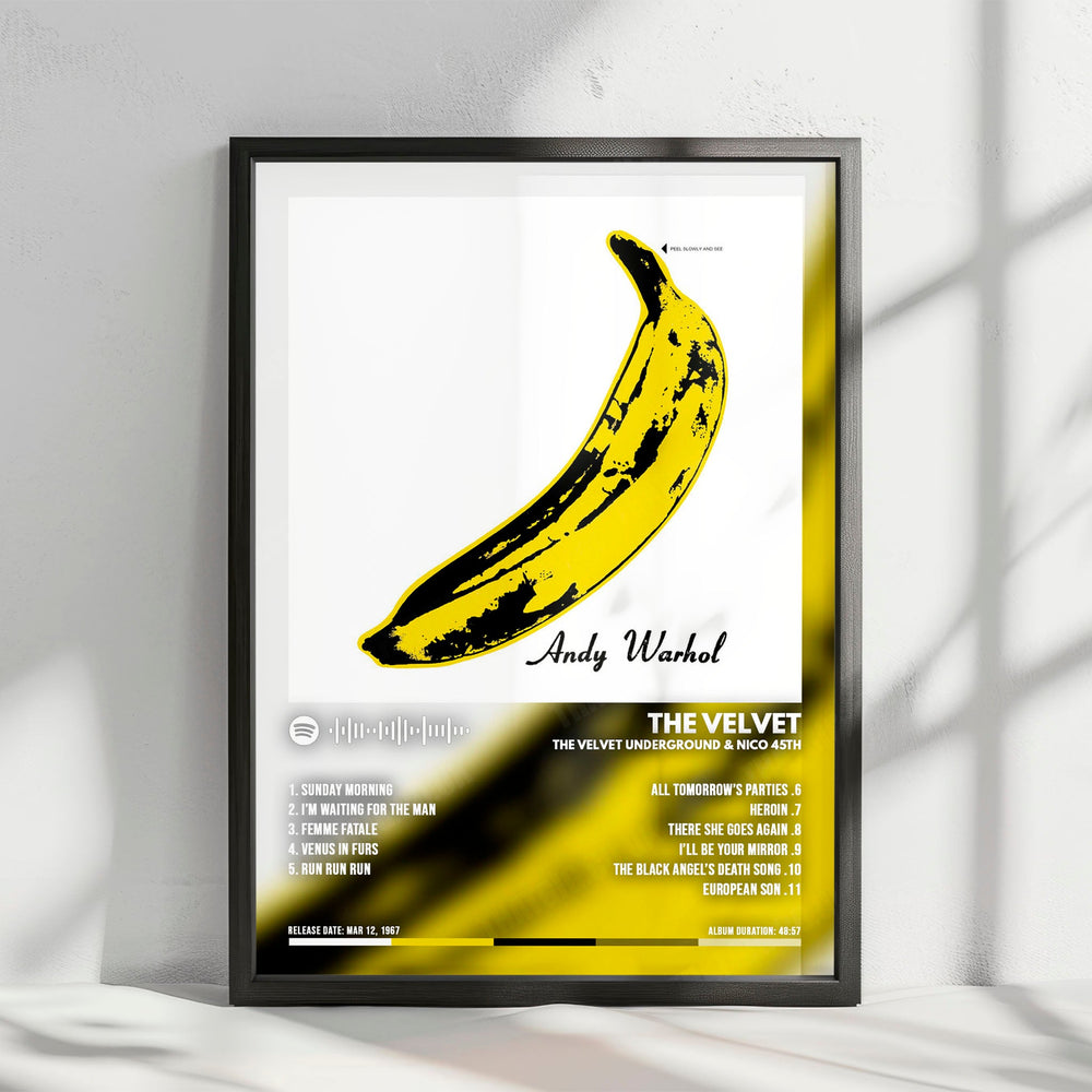 The Velvet Underground & Nico "The Velvet Underground & Nico  " Album Cover Poster - with Complete Tracklist