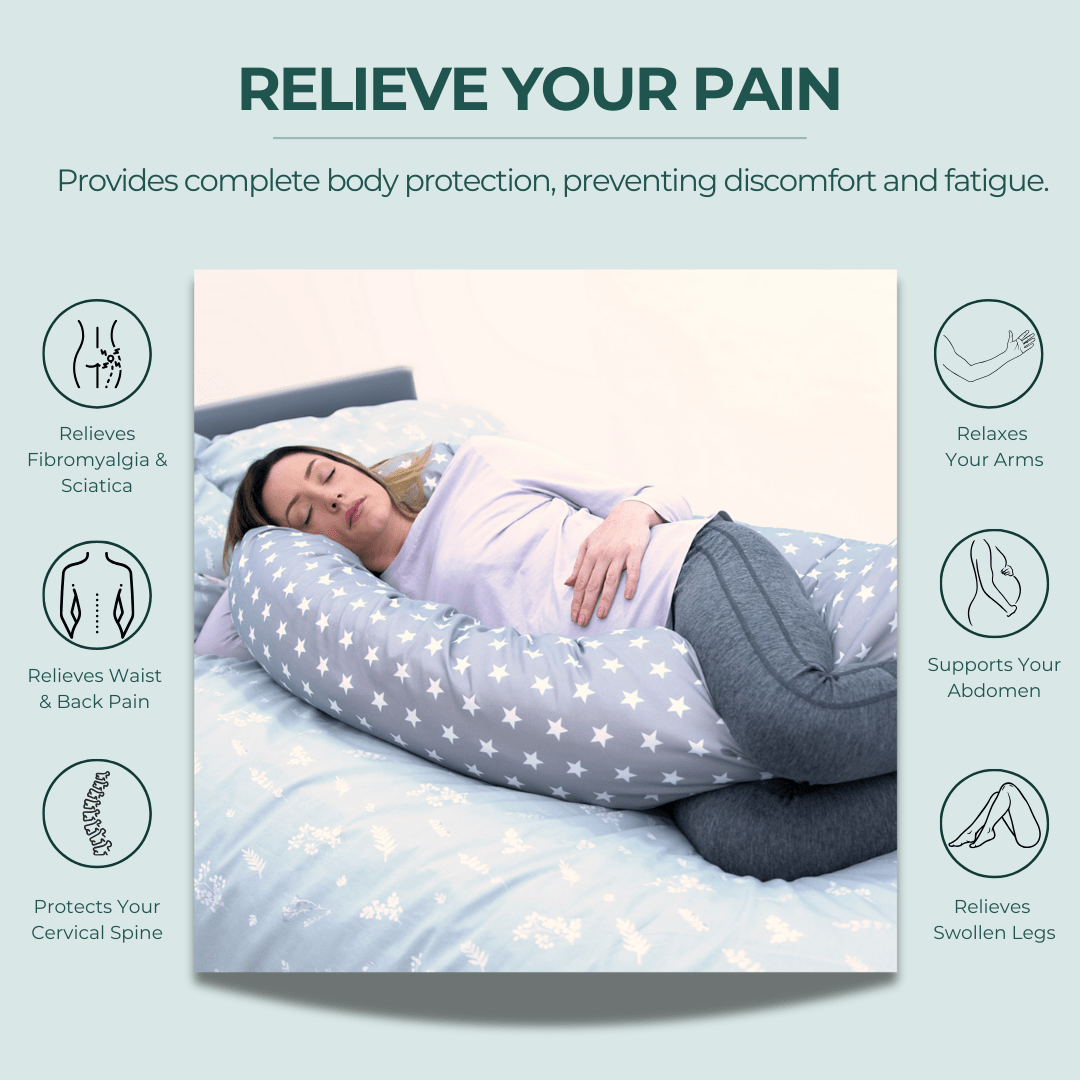 6 Ft Maternity Pillow And Case - White