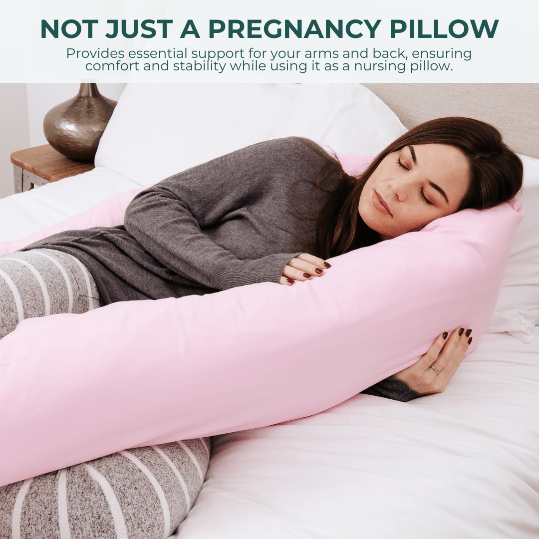 6 Ft Maternity Pillow And Case - Grey
