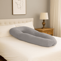 6 Ft Maternity Pillow And Case - Grey