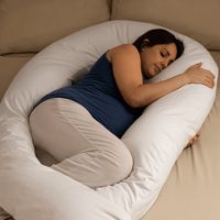 6 Ft Maternity Pillow And Case - White