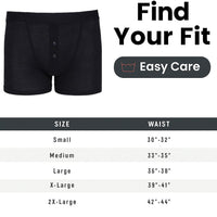 6 Pairs Mens Black Boxer Short Ribbed Boxers Cotton Stretch Boxershorts Underwear MB09 by Sock Stack