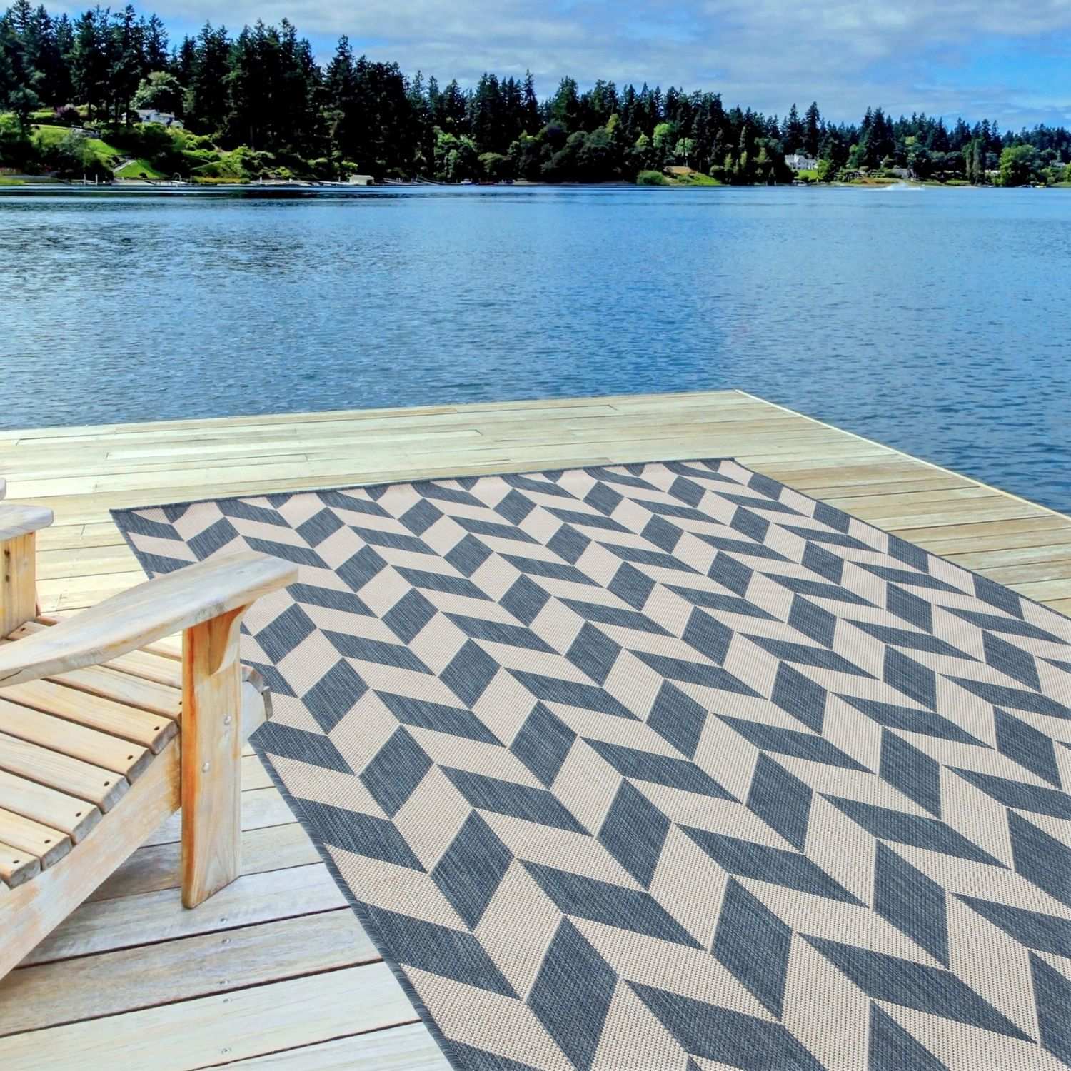 Ecology Outdoor Rug Blue | 600Blu