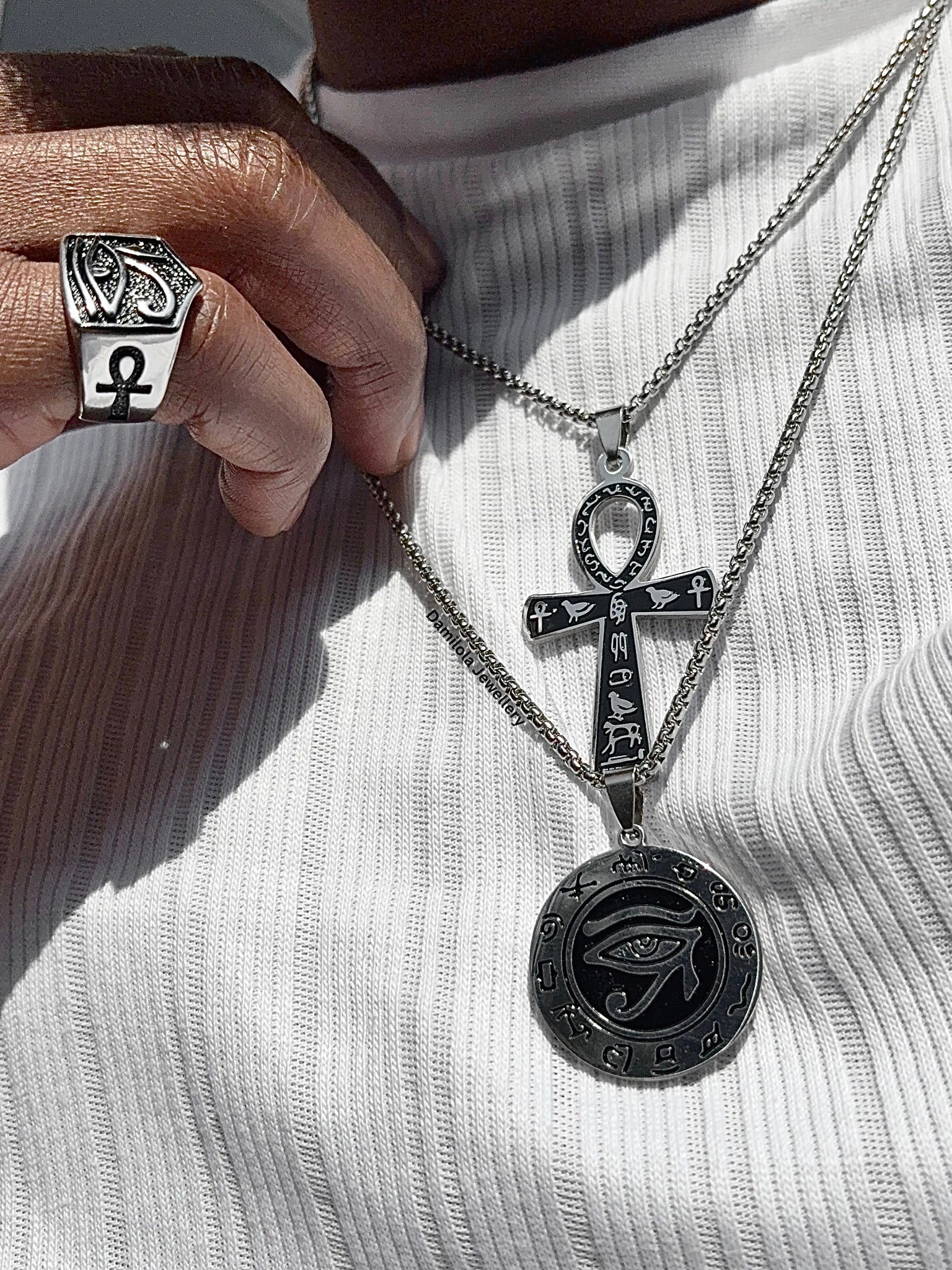 Ancient Ankh Noir Necklace