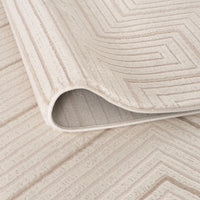 Carmel Cream-Beige Geometric Area Rug for Stylish Homes