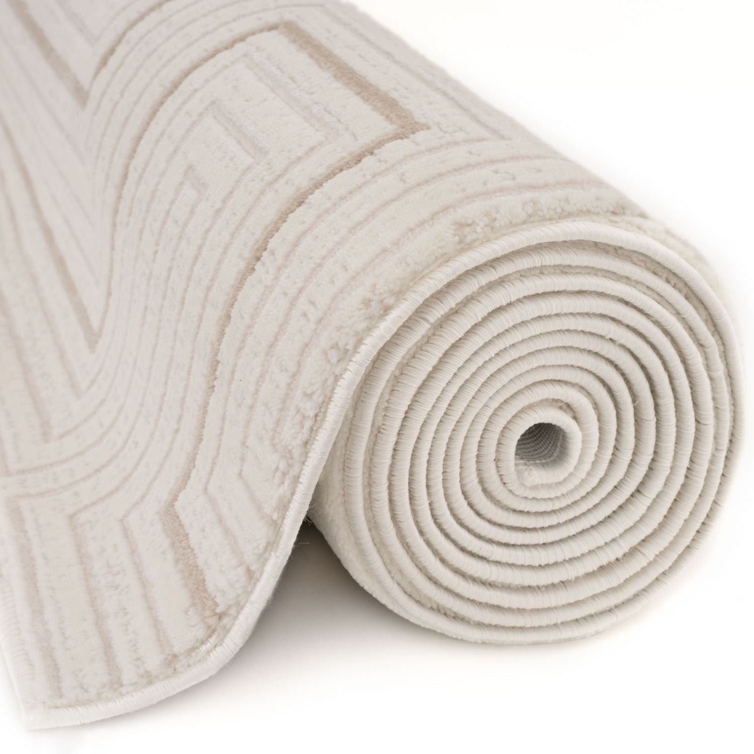 Carmel Cream-Beige Geometric Area Rug for Stylish Homes