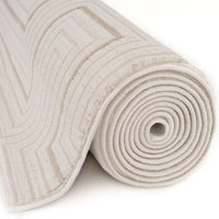 Carmel Cream-Beige Geometric Area Rug for Stylish Homes