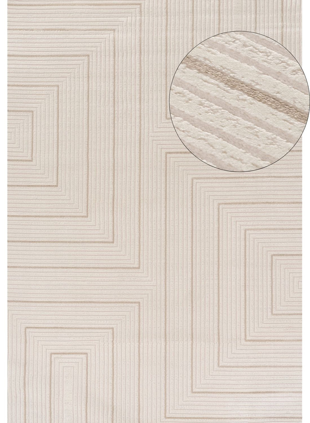 Carmel Cream-Beige Geometric Area Rug for Stylish Homes