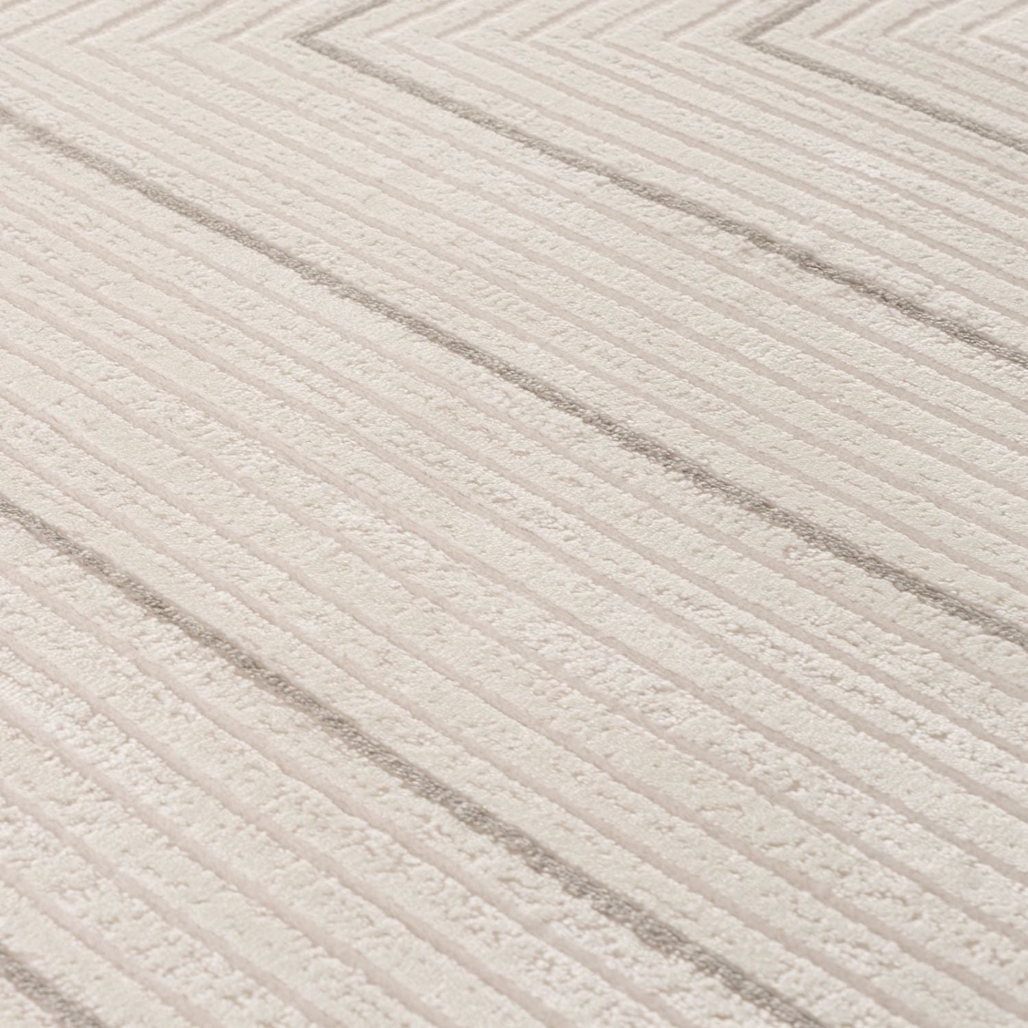 Carmel Cream-Grey Geometric Area Rug for Modern Elegance