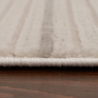 Carmel Cream-Grey Geometric Area Rug for Modern Elegance