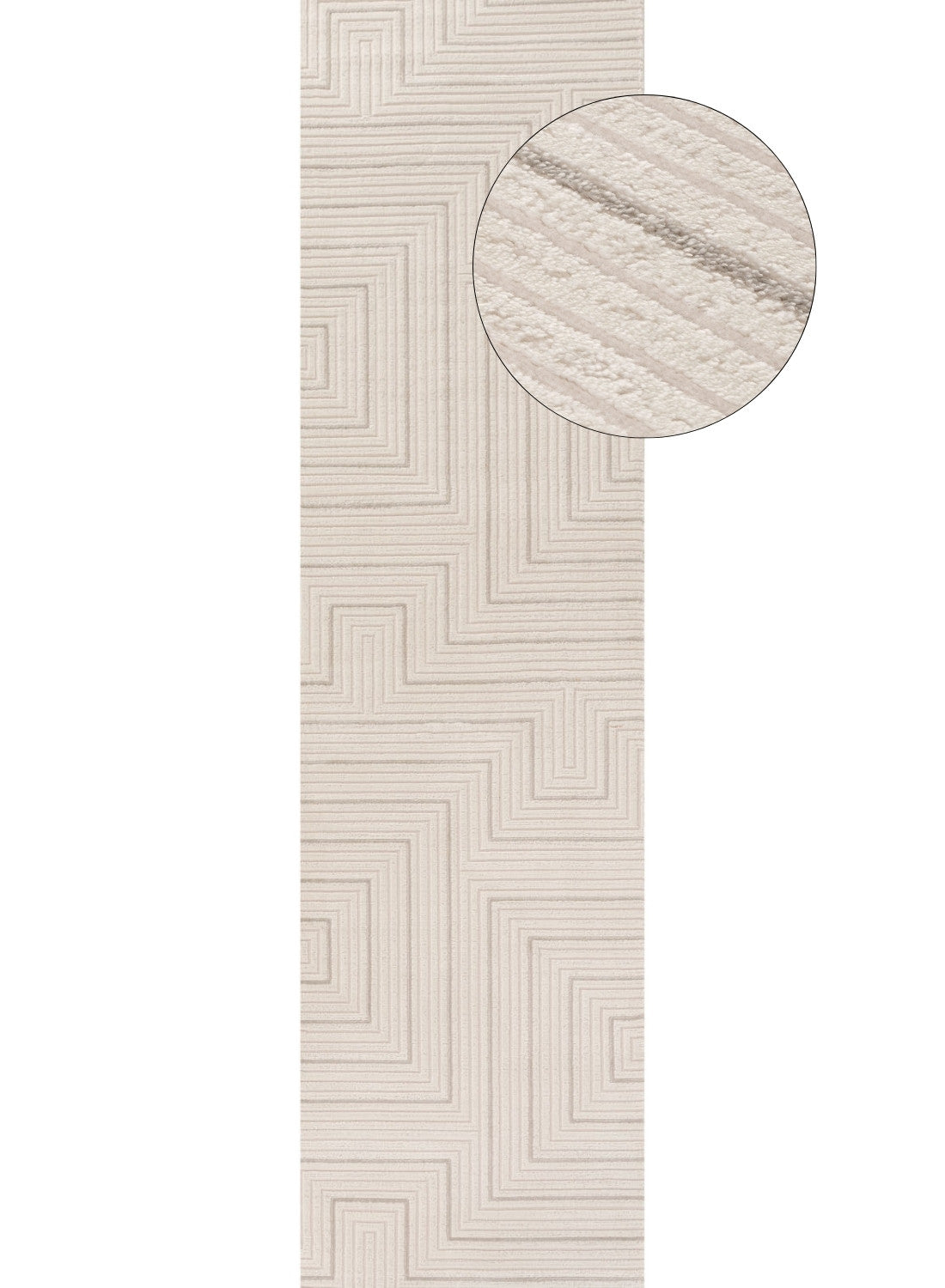 Carmel Cream-Grey Geometric Area Rug for Modern Elegance