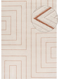Carmel Cream-Terra Geometric Rug | 6040