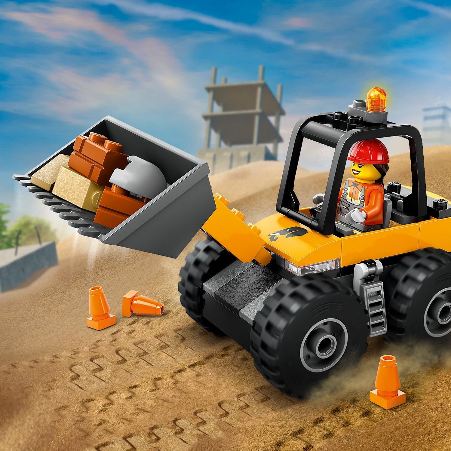 Lego City 60450 Yellow Construction Wheel Loader Playset for Ages 4+