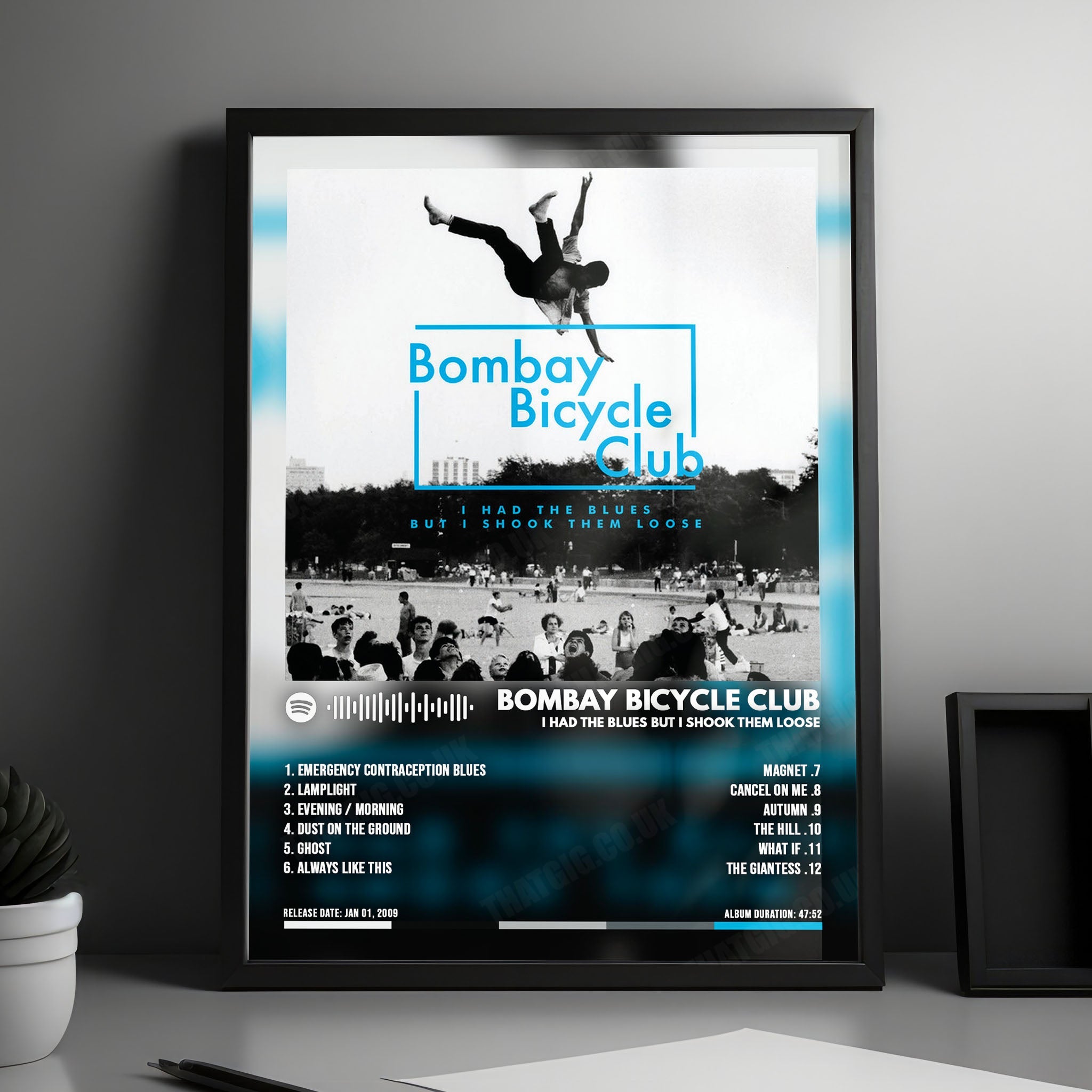 Bombay Bicycle Club "I Had the Blues But I Shook Them Loose" Album Cover Poster - with Complete Tracklist