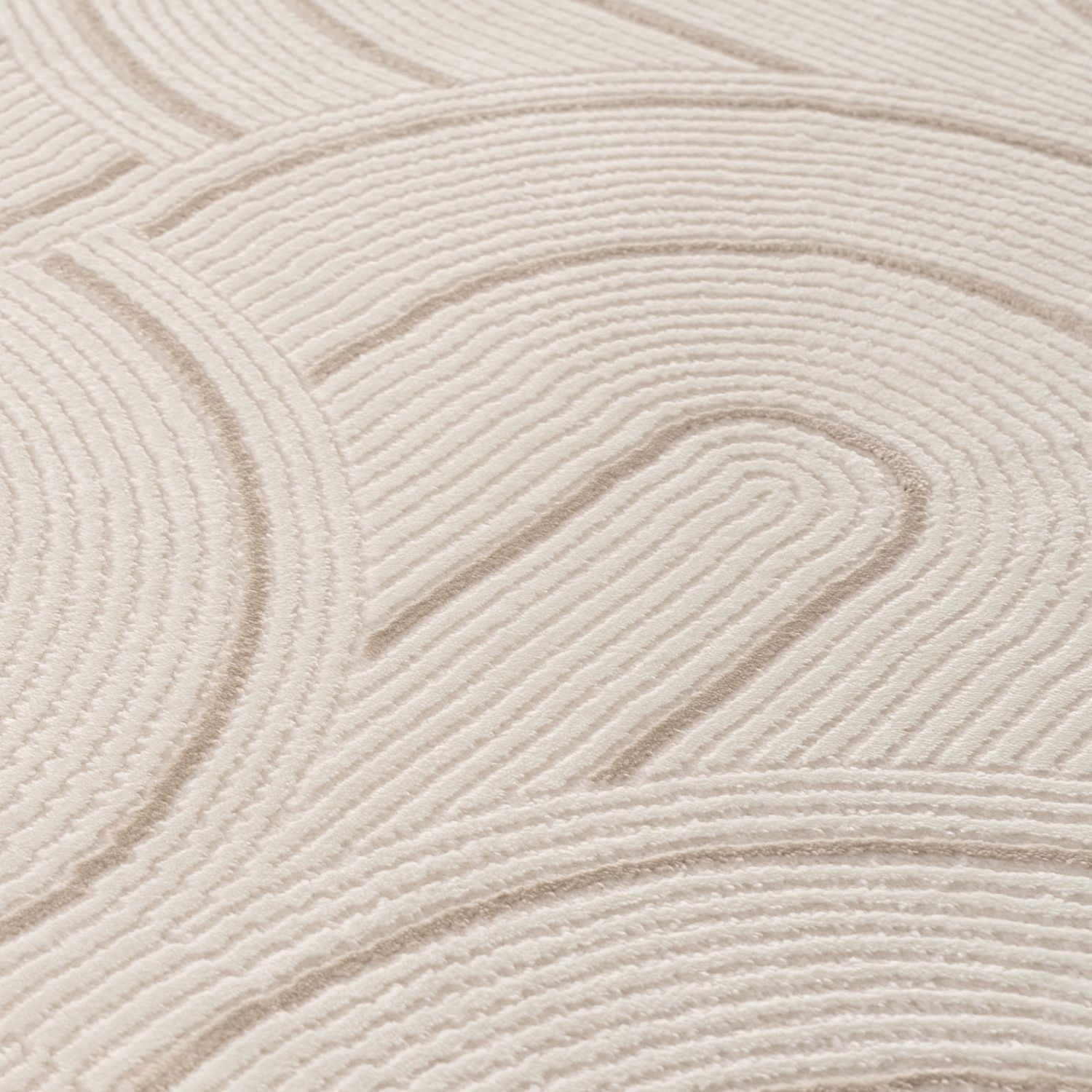 Cream-Beige Geometric Area Rug 6070 for Stylish Living Spaces