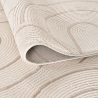 Cream-Beige Geometric Area Rug 6070 for Stylish Living Spaces