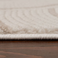 Cream-Beige Geometric Area Rug 6070 for Stylish Living Spaces