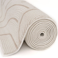 Cream-Beige Geometric Area Rug 6070 for Stylish Living Spaces