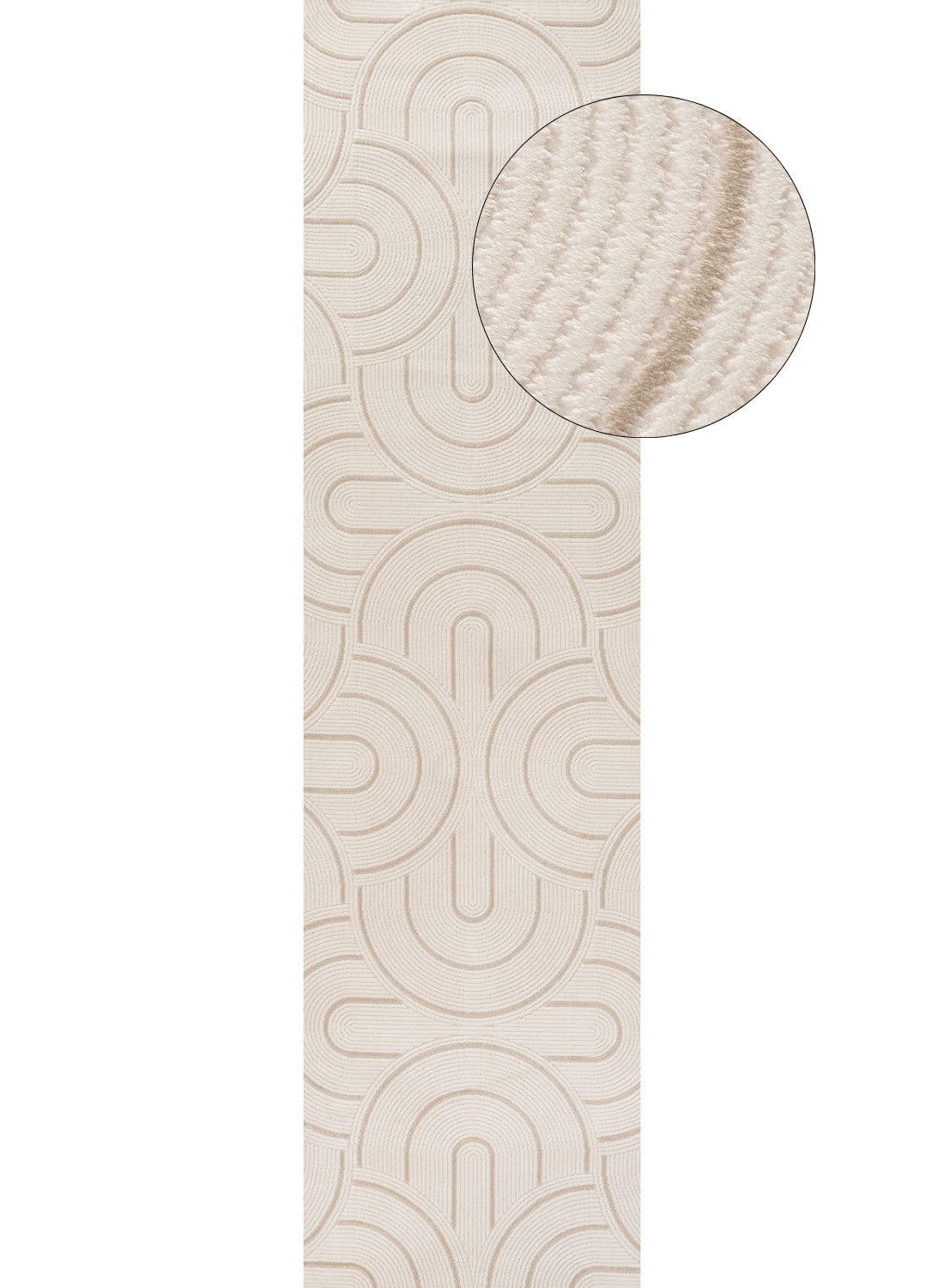 Cream-Beige Geometric Area Rug 6070 for Stylish Living Spaces