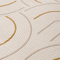 Carmel Cream-Gold Geometric Rug | 6070
