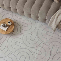 Carmel Cream-Grey Geometric Rug - Stylish Comfort for Every Room