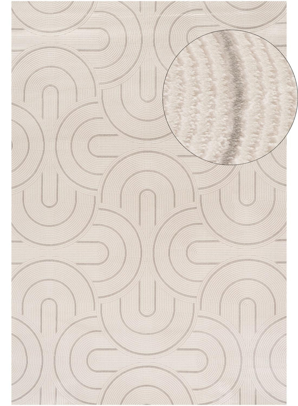 Carmel Cream-Grey Geometric Rug - Stylish Comfort for Every Room