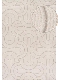 Carmel Cream-Grey Geometric Rug - Stylish Comfort for Every Room