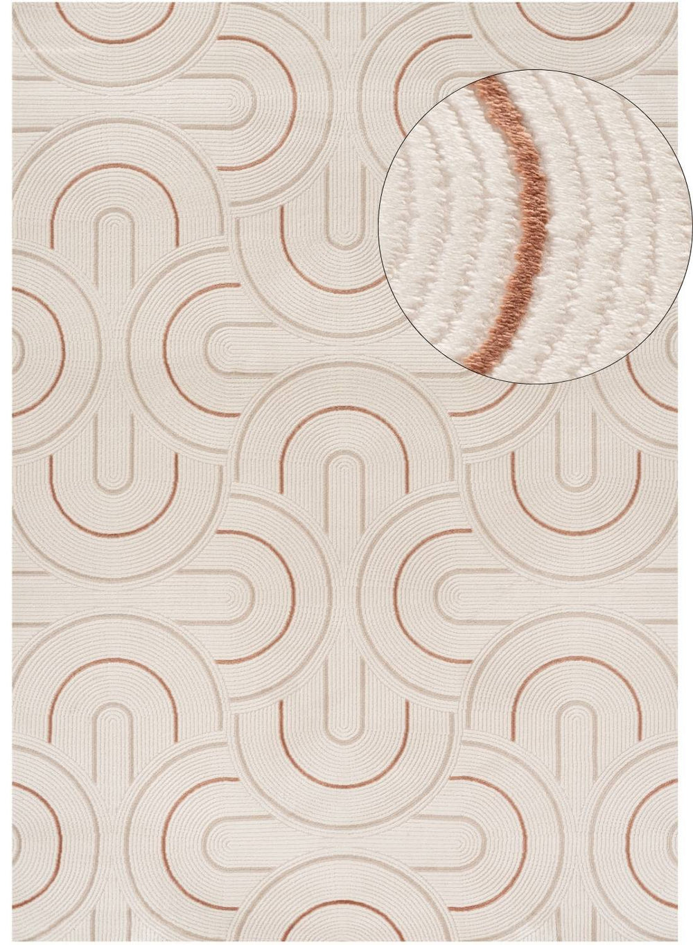 Carmel Cream-Terra Geometric Rug | 6070