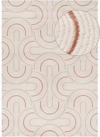 Carmel Cream-Terra Geometric Rug | 6070
