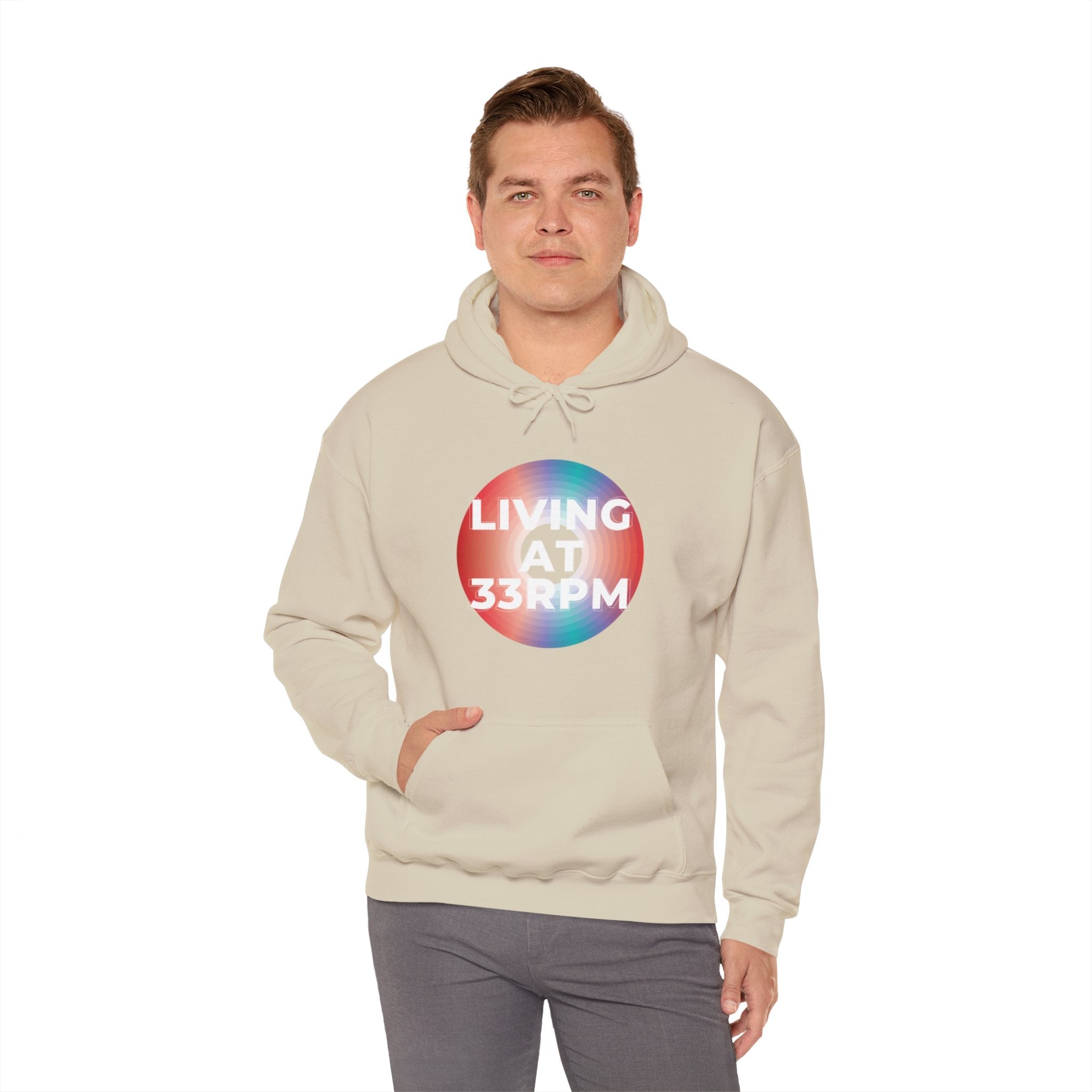 'Living at 33rpm' Men's Hoodie