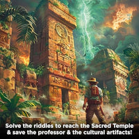 Thames & Kosmos - EXIT: The Sacred Temple Jigsaw Puzzle – Level: 3/5 – Unique Escape Room Game - 1-4 Players - Puzzle Solving Strategy Board Games for Adults & Kids, Ages 10+ - 692877