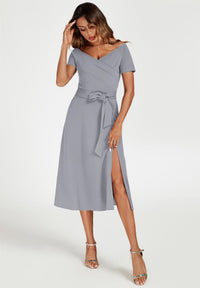 Bardot Midi Dress In Grey