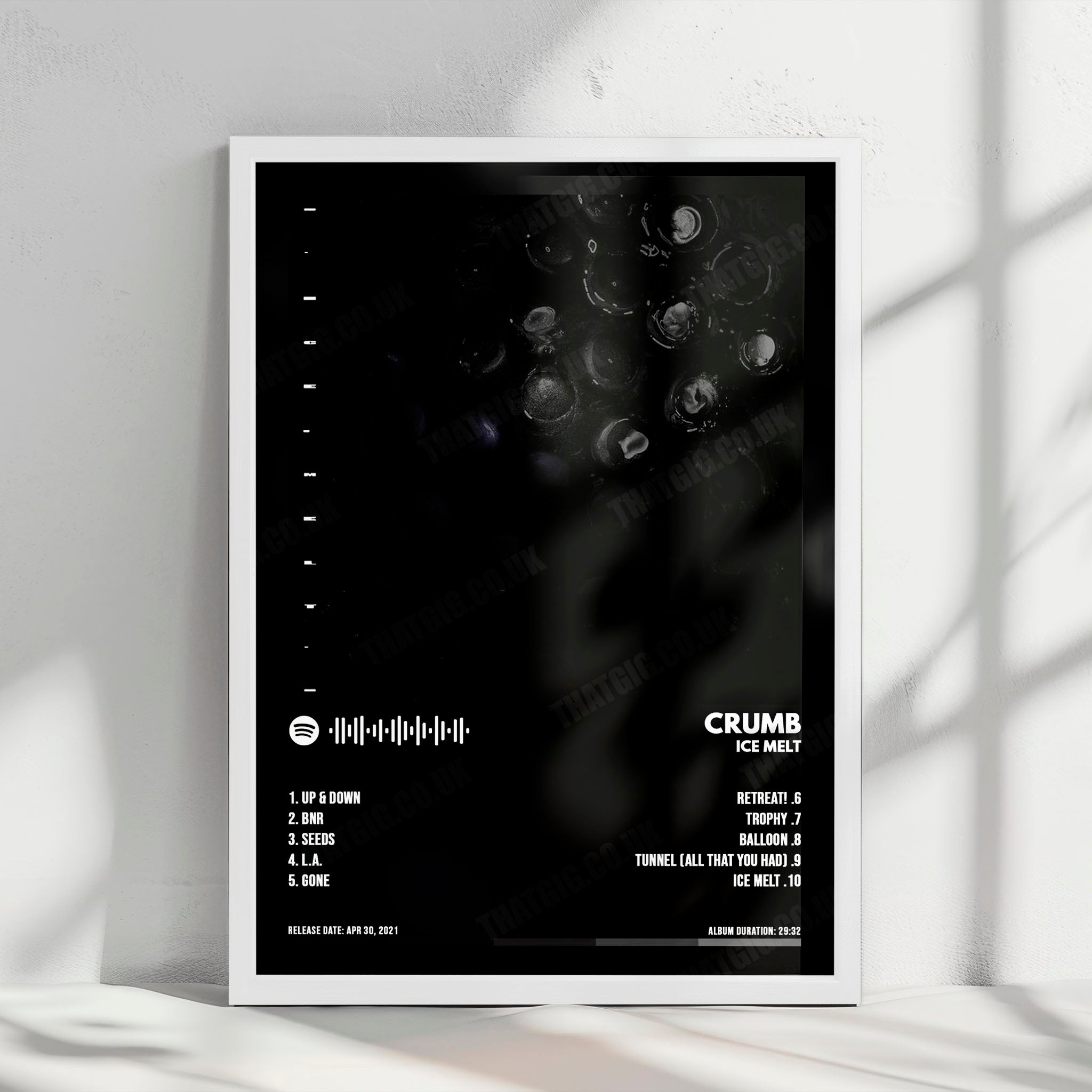 Crumb "Ice Melt" Album Cover Poster - with Complete Tracklist