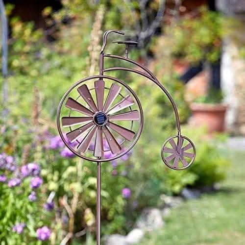 Decorative Solar Powered Light Up Garden Wind Spinners