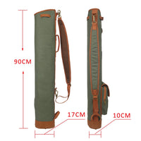 TOURBON Canvas Golf Club Travel Case Lightweight Carry Bag for Men Women - Green (Green)