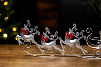Glass Flying Reindeer Candle Holder