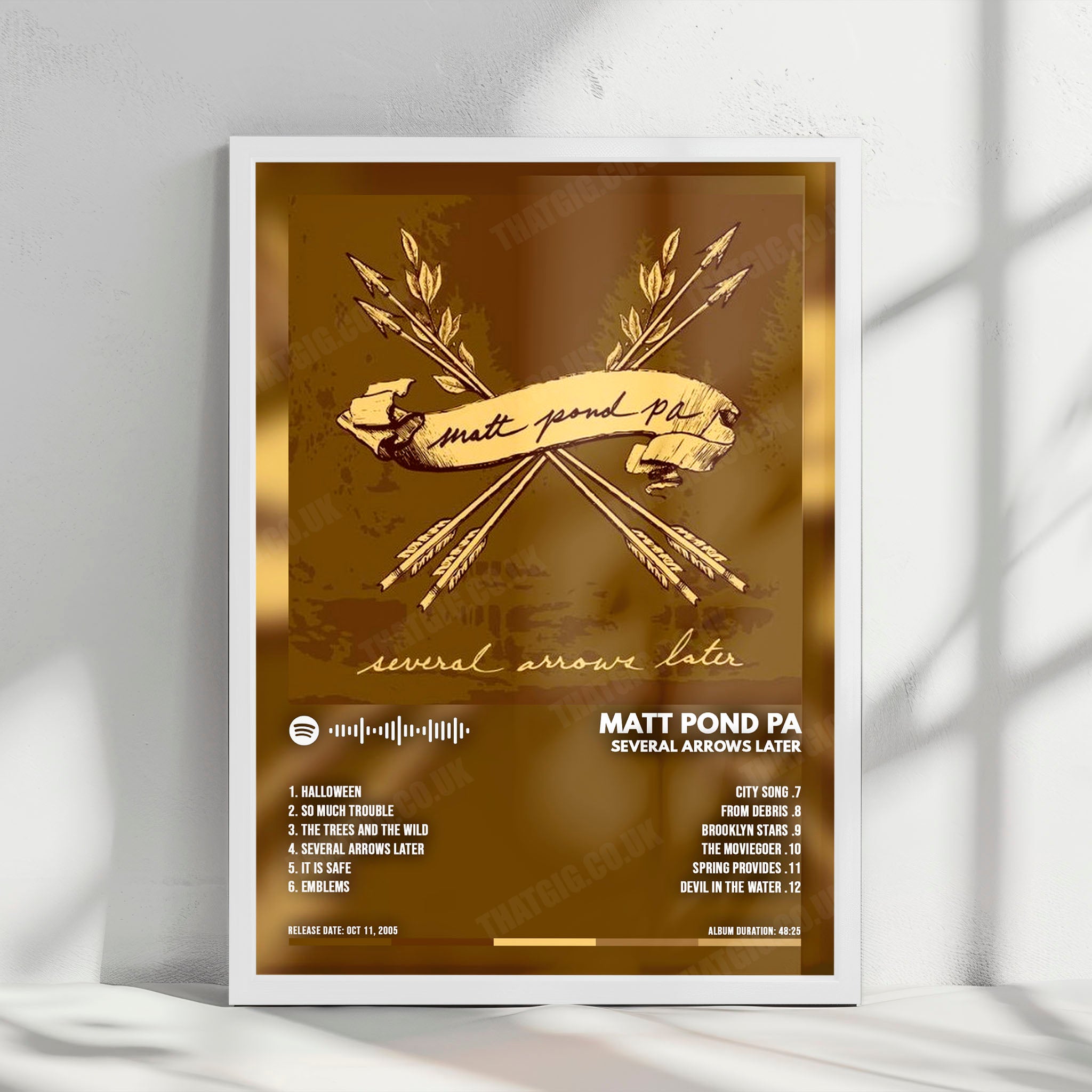 Matt Pond PA "Several Arrows Later" Album Cover Poster - with Complete Tracklist