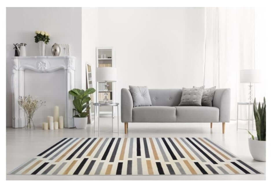 Abstract Multicolour Stripe Rug - Modern Luxury for Your Home