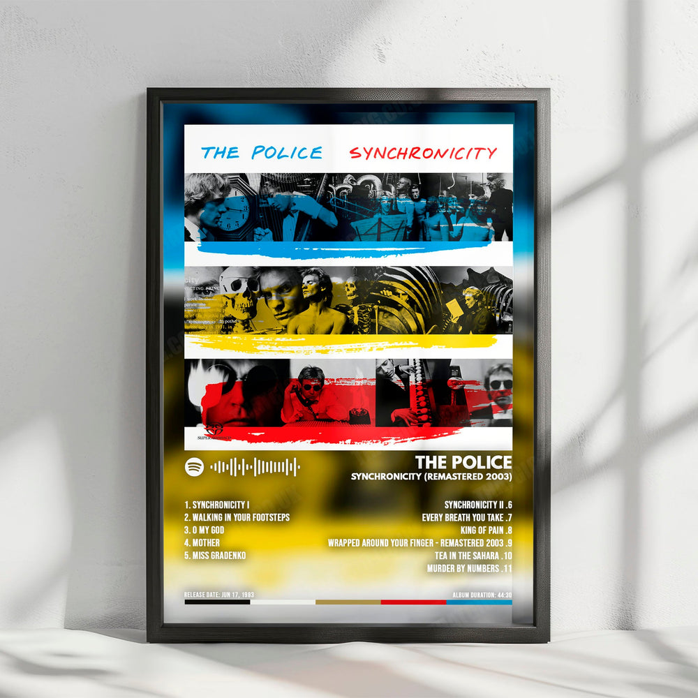 The Police "Synchronicity" Album Cover Poster - with Complete Tracklist