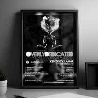 Kendrick Lamar "Overly Dedicated" Album Cover Poster - with Complete Tracklist
