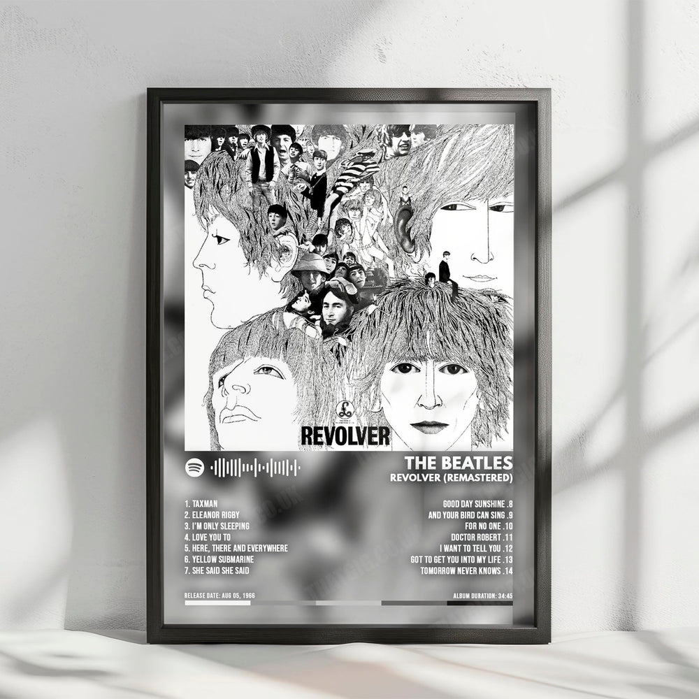 The Beatles "Revolver" Album Cover Poster - with Complete Tracklist