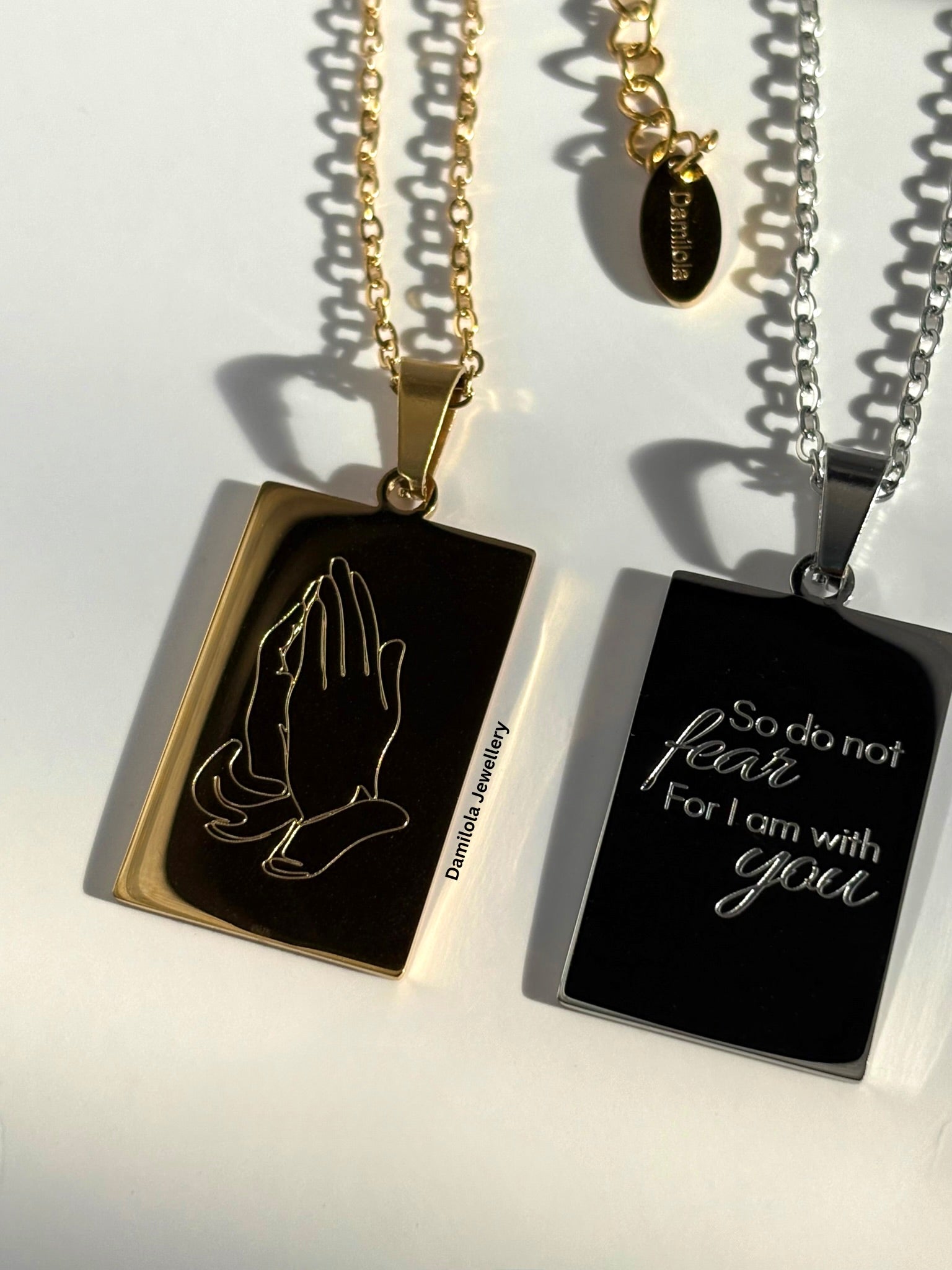 ‘So Do Not Fear’ Necklace - Gold/Silver - Double Sided