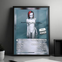 Marilyn Manson "Mechanical Animals" Album Cover Poster - with Complete Tracklist