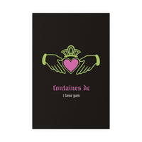 Fontaines DC - I Love You - Irish Claddagh (Black + Green + Pink)