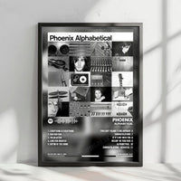Phoenix "Alphabetical" Album Cover Poster - with Complete Tracklist