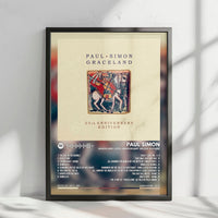 Paul Simon "Graceland" Album Cover Poster - with Complete Tracklist