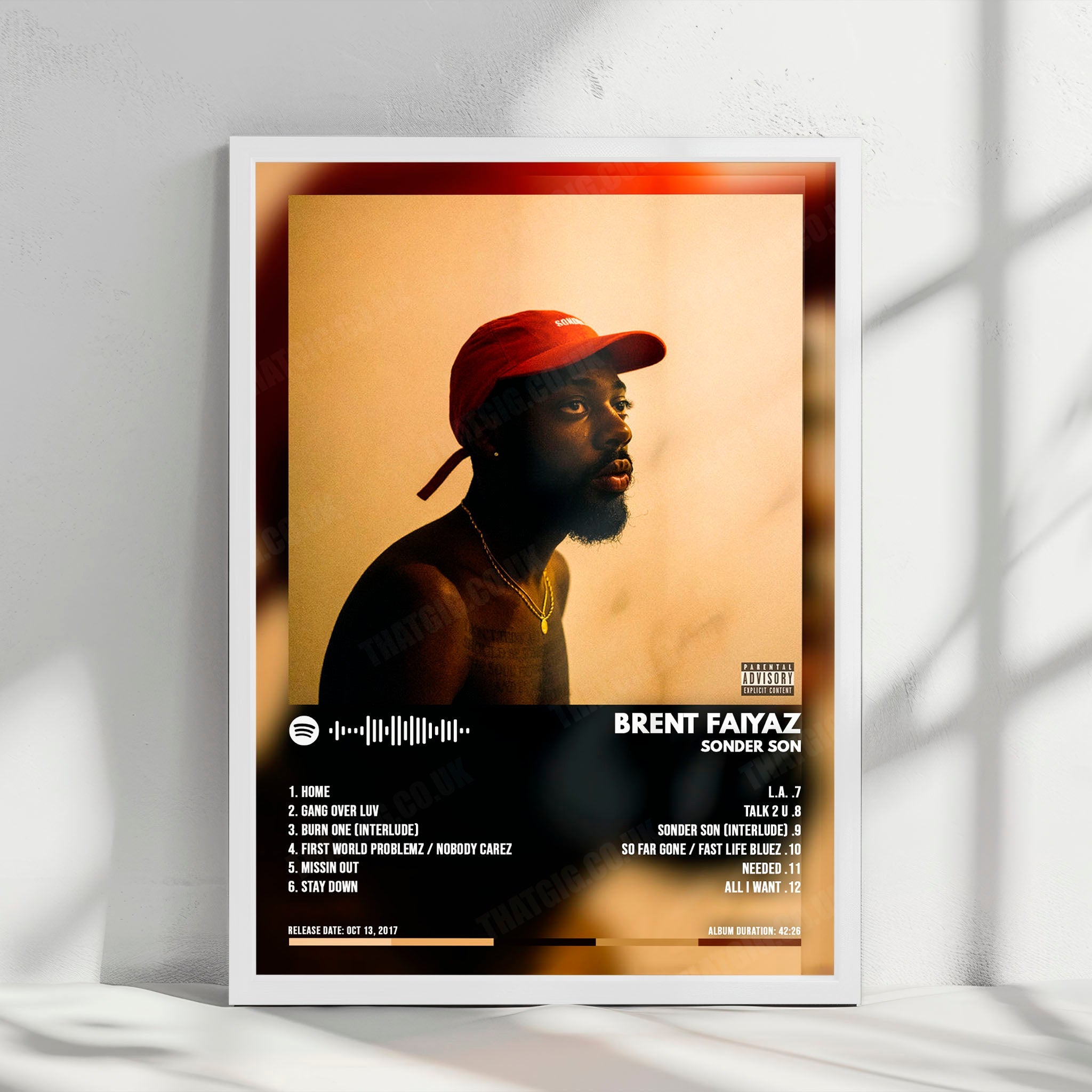 Brent Faiyaz "Sonder Son" Album Cover Poster - with Complete Tracklist