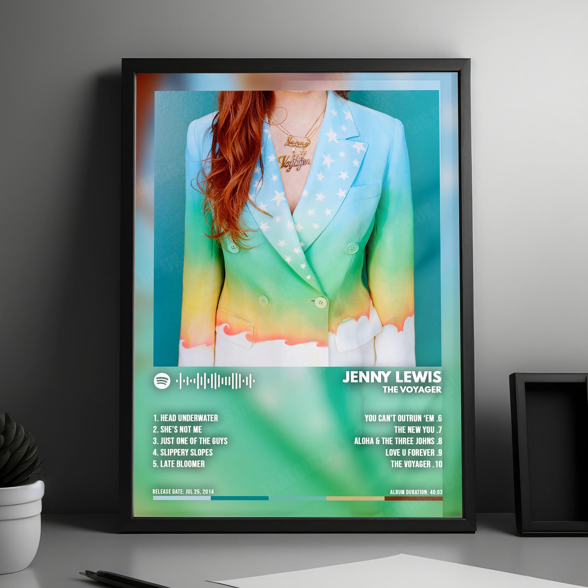 Jenny Lewis "The Voyager" Album Cover Poster - with Complete Tracklist