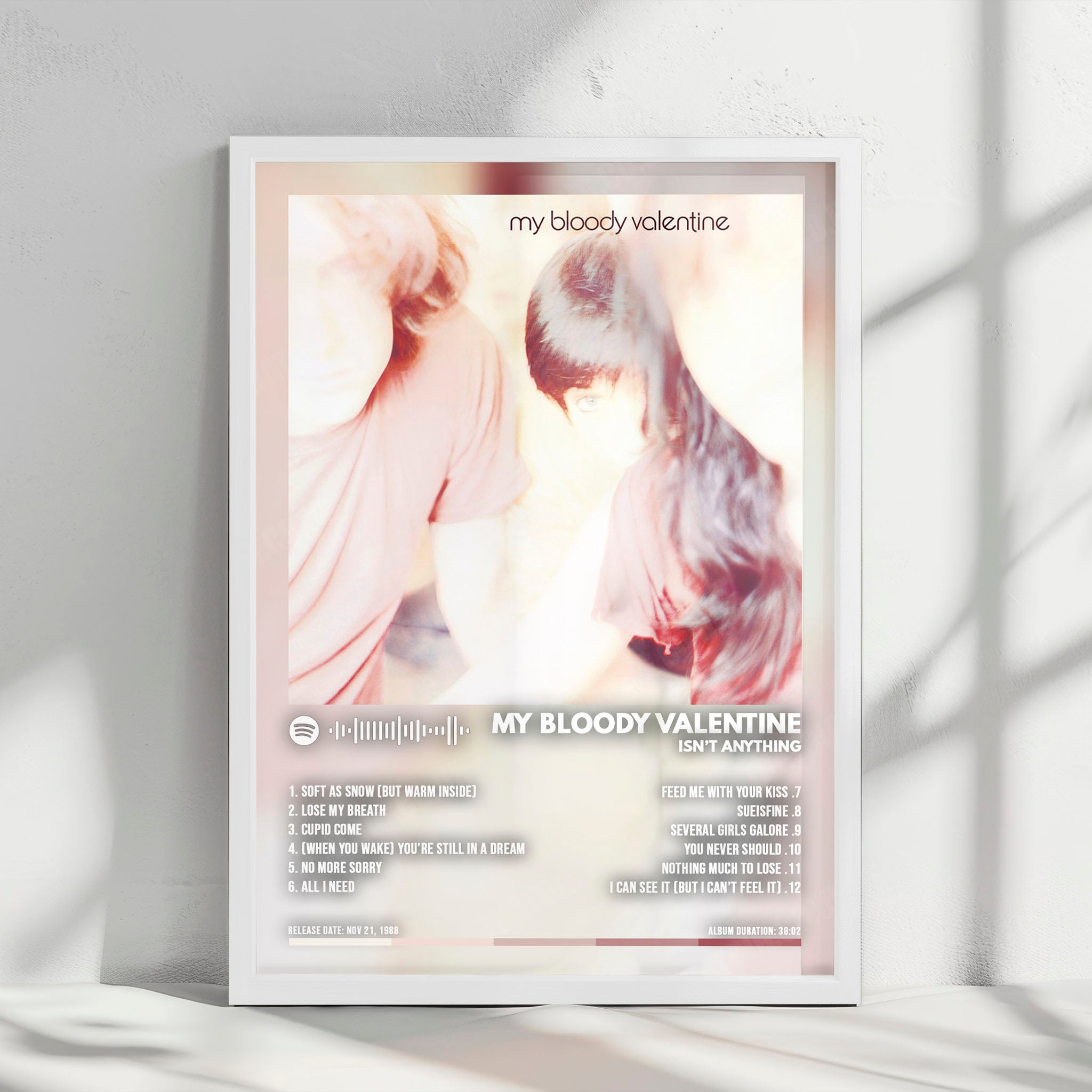 My Bloody Valentine "Isn'T Anything" Album Cover Poster - with Complete Tracklist