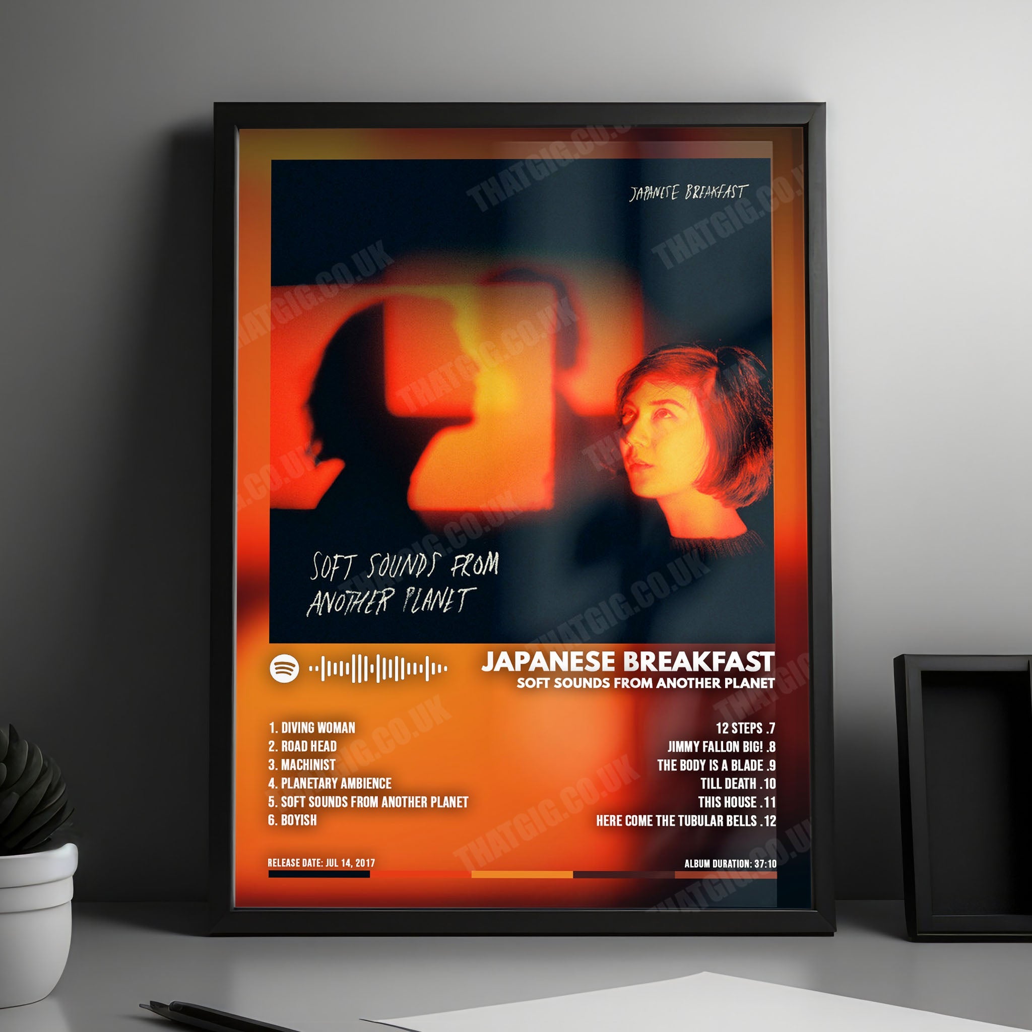 Japanese Breakfast "Soft Sounds from Another Planet" Album Cover Poster - with Complete Tracklist